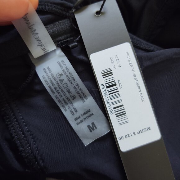 NWT Catherine Malandrino Deep V with Strappy Very Low Back One Piece Swimsuit - Picture 10 of 16